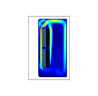 基于comsol多物理场仿真变压器工作时的电磁热导致的非等温流动耦合仿真