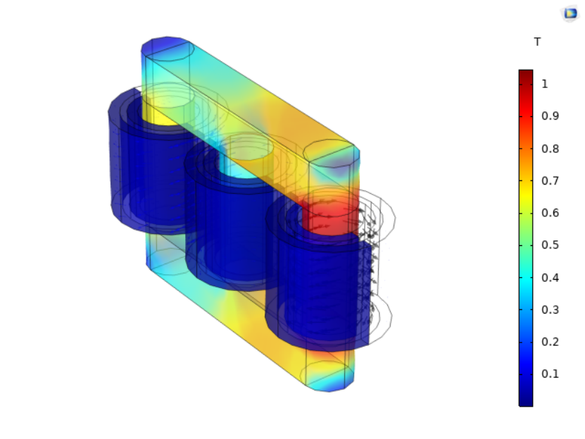 Comsol三相变压器场路耦合计算