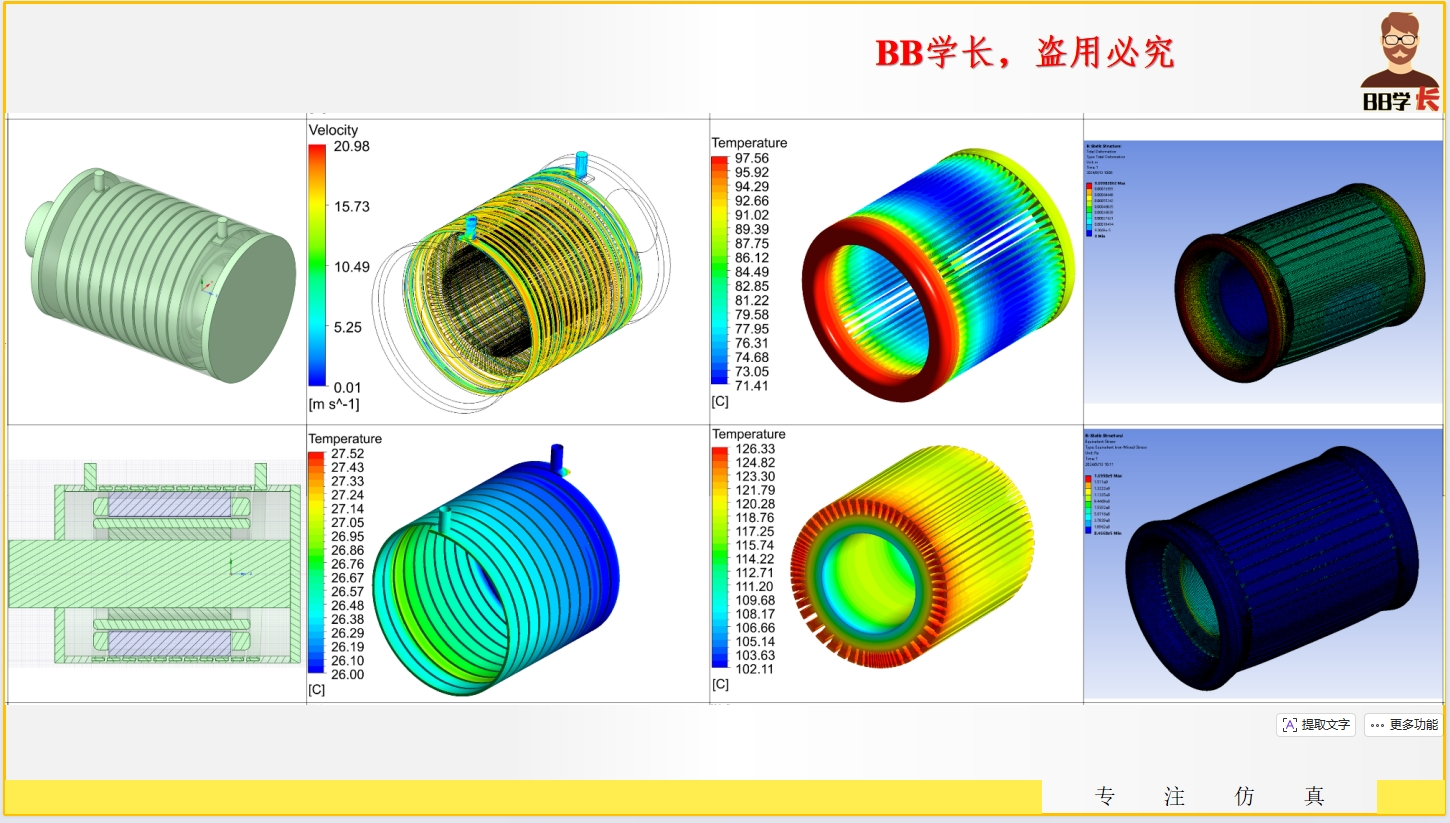 基于Fluent水冷永磁同步电机900kW热仿真及热应力计算