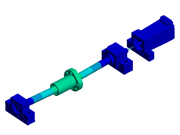 ANSYS workbench丝杆组合结构模态分析