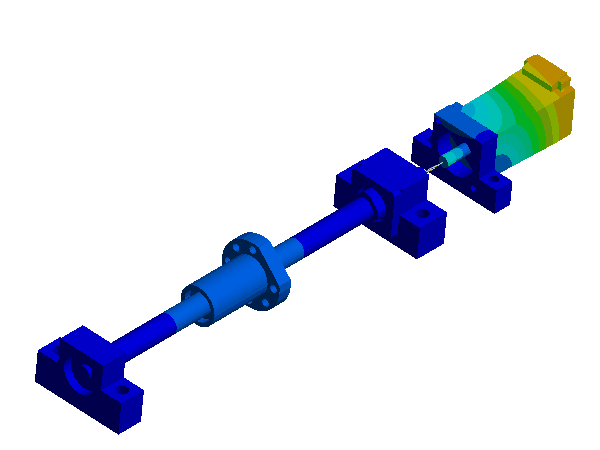 ANSYS workbench丝杆组合结构谐响应分析