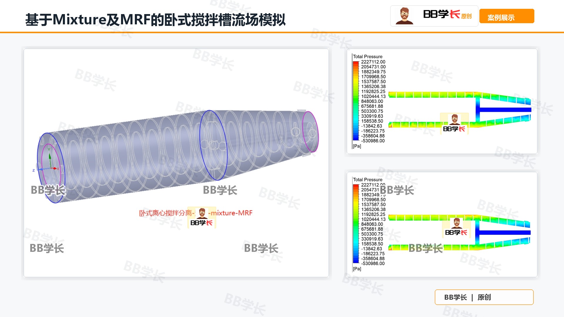 基于Mixture及MRF的卧式搅拌槽流场模拟