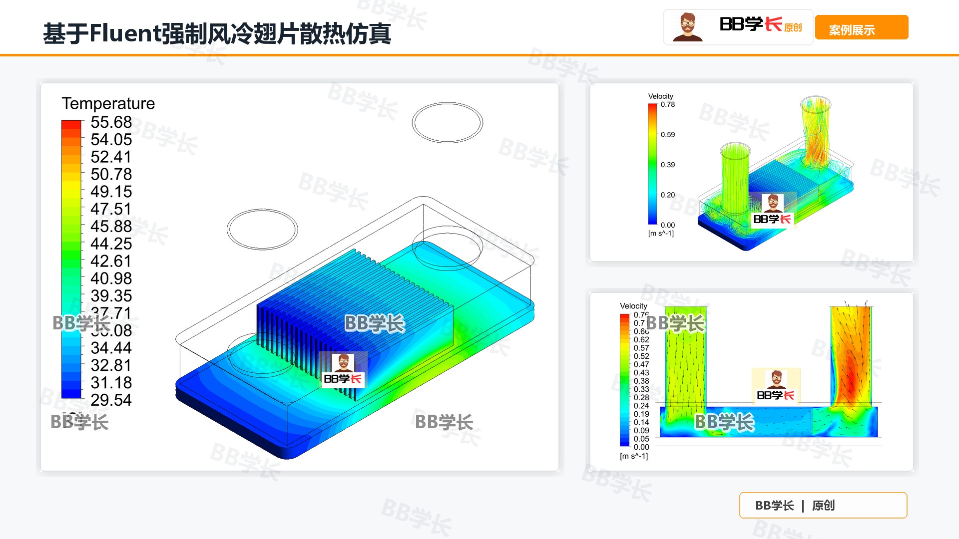 基于Fluent强制风冷翅片散热仿真