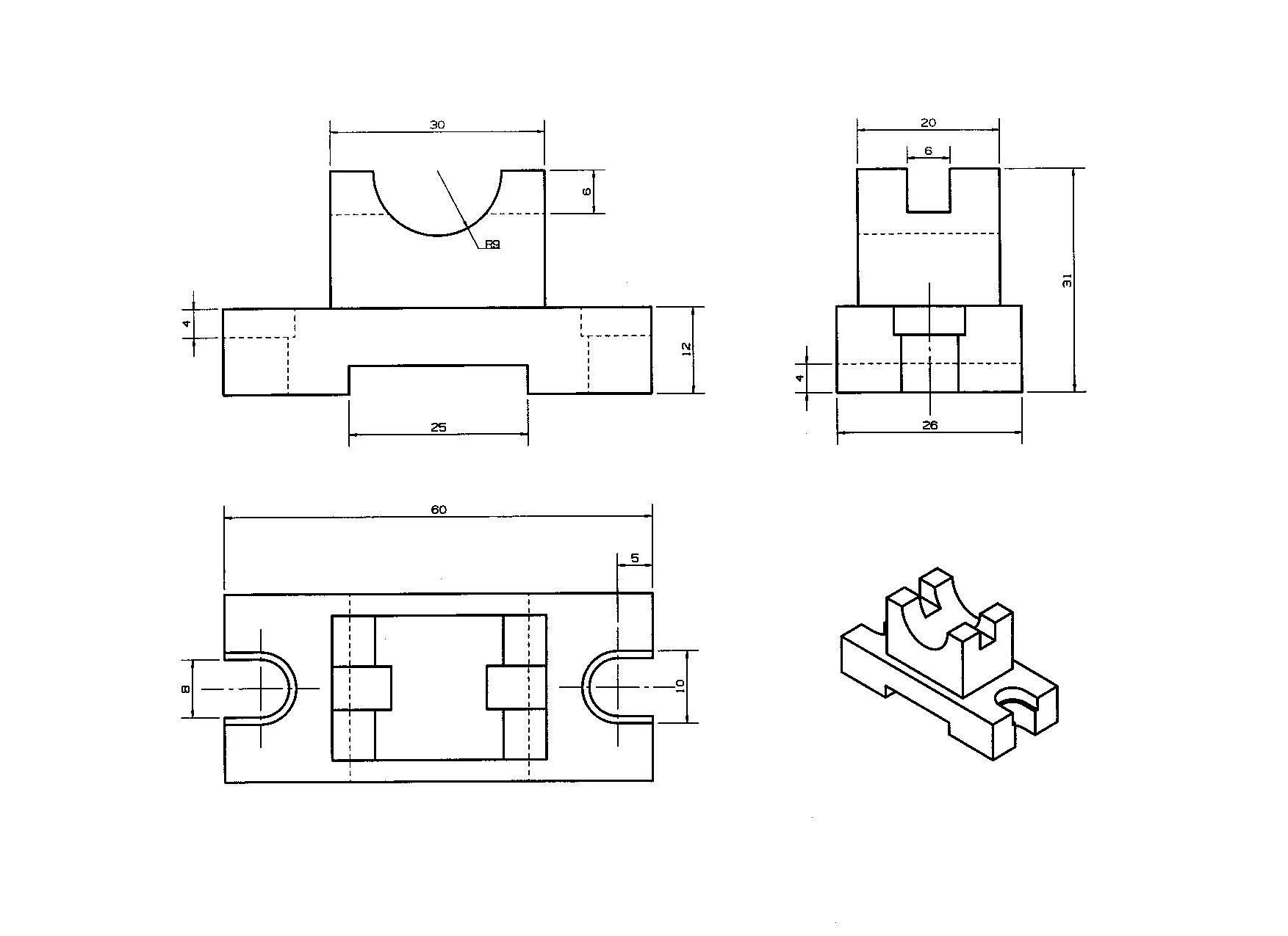 【练习精讲】AutoCAD练习03：三维机械零部件建模渲染排版2D+3D | 积木好课
