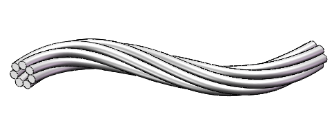 SolidWorks零件案例之扭转钢丝绳