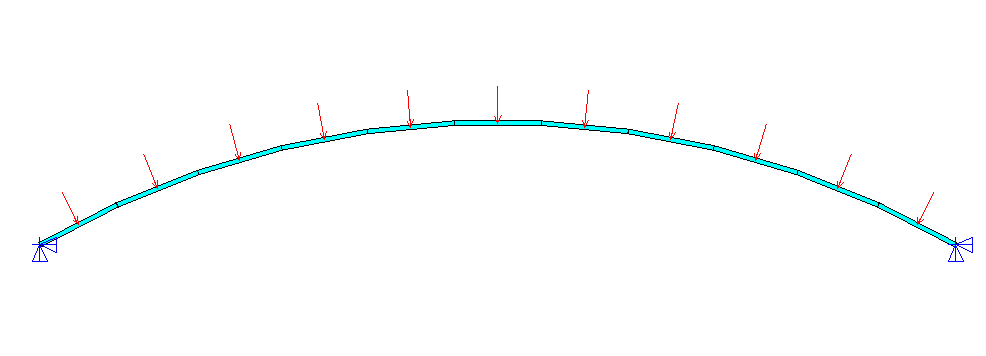 算例分享：柱面拱壳的非线性屈曲分析