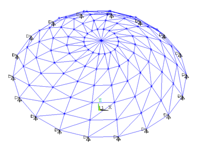 基于LS-DYNA隐式分析计算网壳结构振动模态