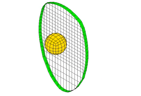 ABAQUS实例之网球撞击球拍分析