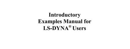LS-dyna 官方提供的典型27个案例