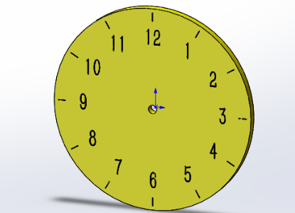 用SolidWorks建模钟表盘