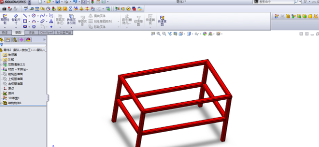 SOLIDWORKS焊件设计一个架子