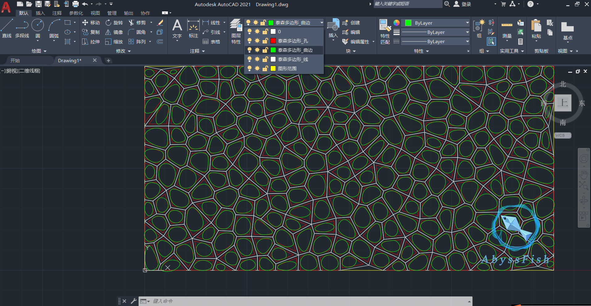CAD Voronoi 泰森多边形生成插件 AbyssFish