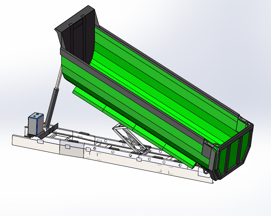 【工程机械】offroad-truck卸料车翻斗设计3D图纸 Solidworks设计