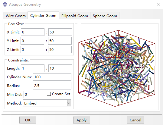 基于abaqus的三维几何体建模插件(线条/圆柱/椭球/球体)--Abaqus Geometry