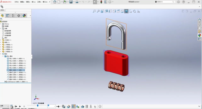 SolidWorks 操作视频 | 用动画模拟密码锁开启过程，听到声音都让人紧张