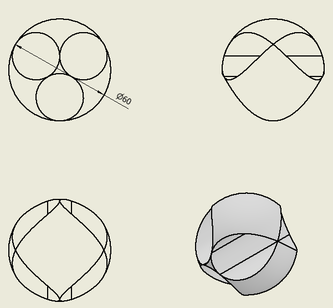 球体上开孔问题与方法总结（图纸案例002期）