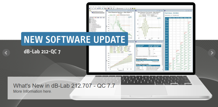 KLIPPEL软件dB-Lab 212.707/QC7.7 版本小更新