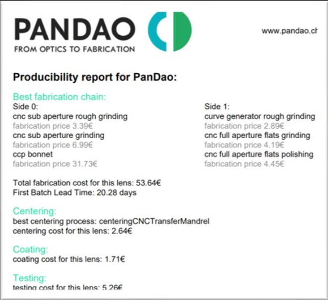 PanDao光学加工评估软件