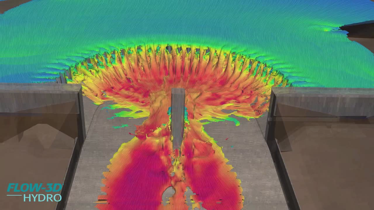 使用FLOW-3D进行迷宫堰的混合2D/3D建模与方案设计