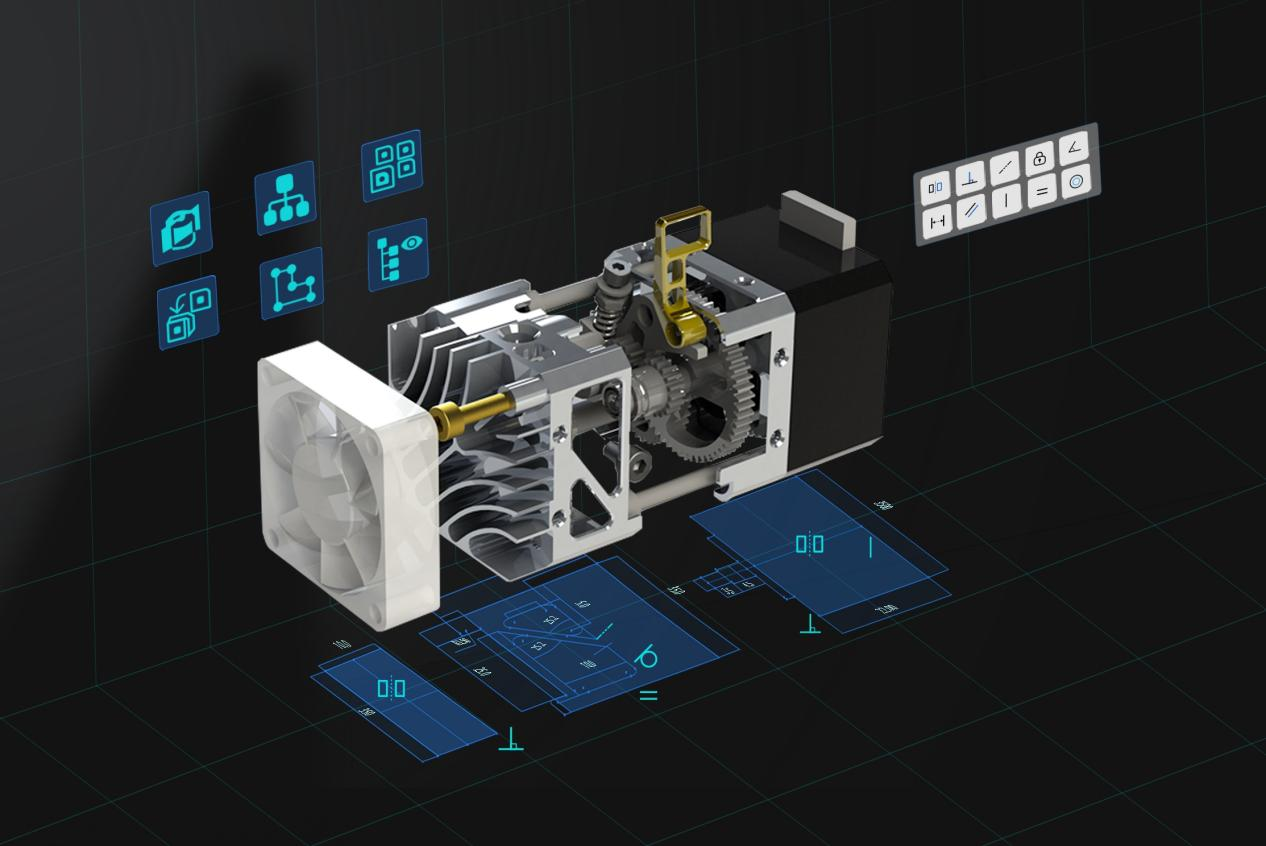 国产CAD皇冠CAD（CrownCAD）建模教程：蝶阀手动开关传动装置