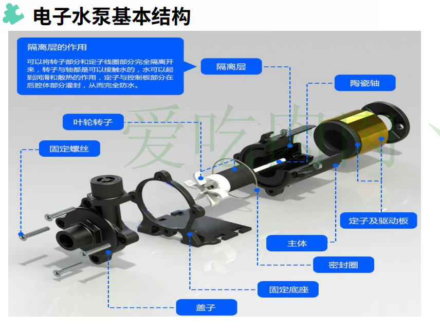 无刷直流电子水泵工作原理