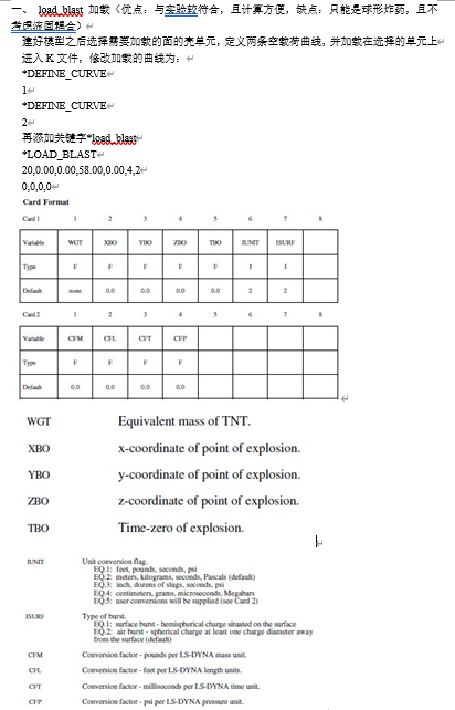 DYNA中爆炸算法