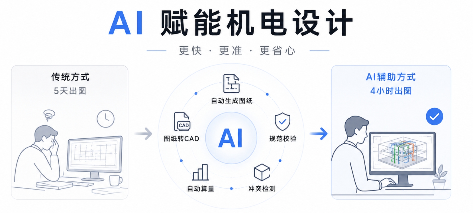 用AI搞机电三专业出图，5天变4小时