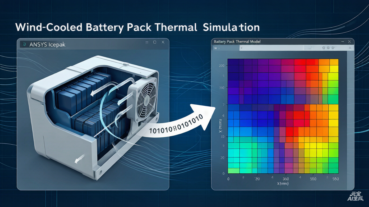风冷电池Pack温差难控？1P16S构型5天仿真搞定，温差从6℃降到3℃以内