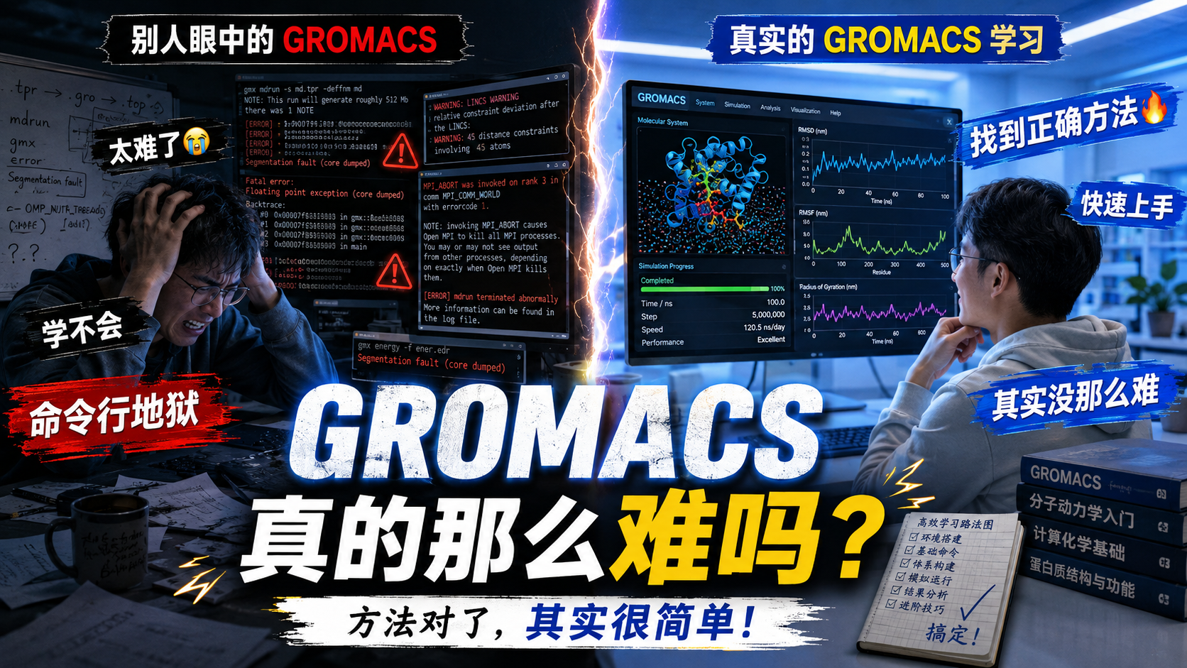 分子动力学GROMACS精品小班-手把手教学