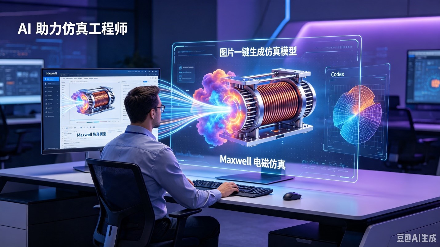 AI 助力仿真工程师｜Codex与Maxwell电磁仿真实现图片一键生成仿真模型