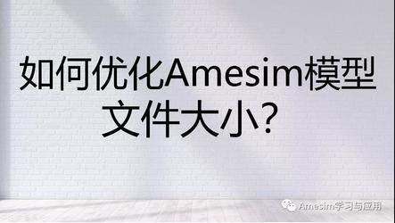 如何优化Amesim模型文件大小？