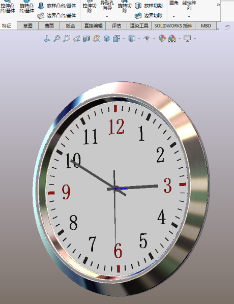 用SolidWorks画一个钟表，画法和直尺基本相同