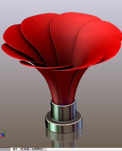 用SolidWorks画一个花瓣状的喇叭口造型