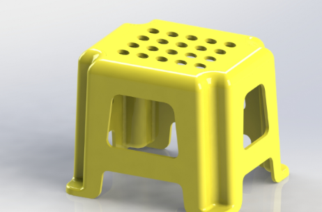 SolidWorks画塑料板凳