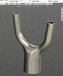用SolidWorks曲面建模的弹弓形状圆管
