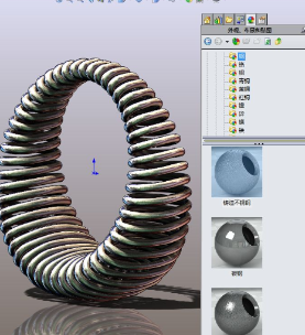 用SolidWorks建模一个弹簧状的图形
