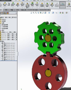 用SolidWorks建模的单齿间歇传动机构