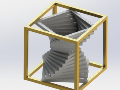 螺旋台阶立方体建模--SolidWorks