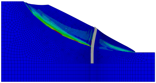 抗滑桩方案对滑坡防治效果的有限元数值模拟评价