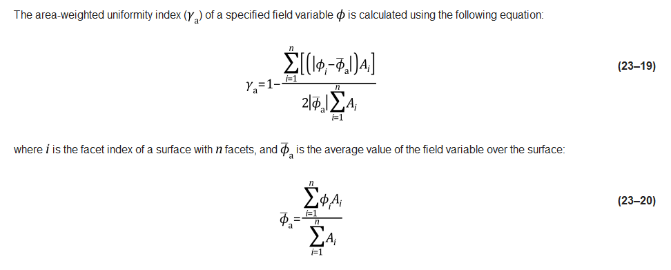 surface integral中的方法及含义及计算 参数变量如速度压力等 均匀性系数