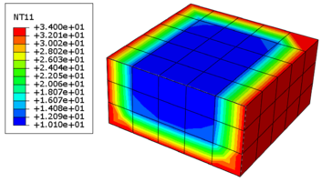 ABAQUS模拟混凝土水化热温度场、热应力裂缝扩展（XFEM）