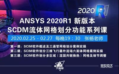 安世亚太大咖慧：2020R1新版本Ansys SCDM流体网格划分功能系列课（直播回看）