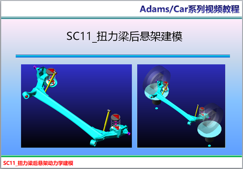 SC11_AdamsCar扭力梁后悬架动力学建模（送动力学模型，无文字课件）