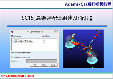 SC15_AdamsCar悬架装配体组建及通讯器（无文字课件）