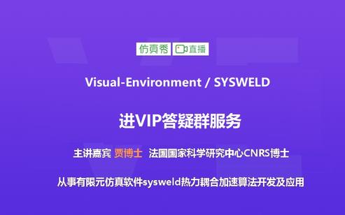 VIP群答疑服务 (针对visual-environment/sysweld 课程)