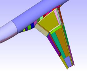 pointwise高升力构型（CRM-HL）前缘缝隙后缘襟翼对接结构网格制作