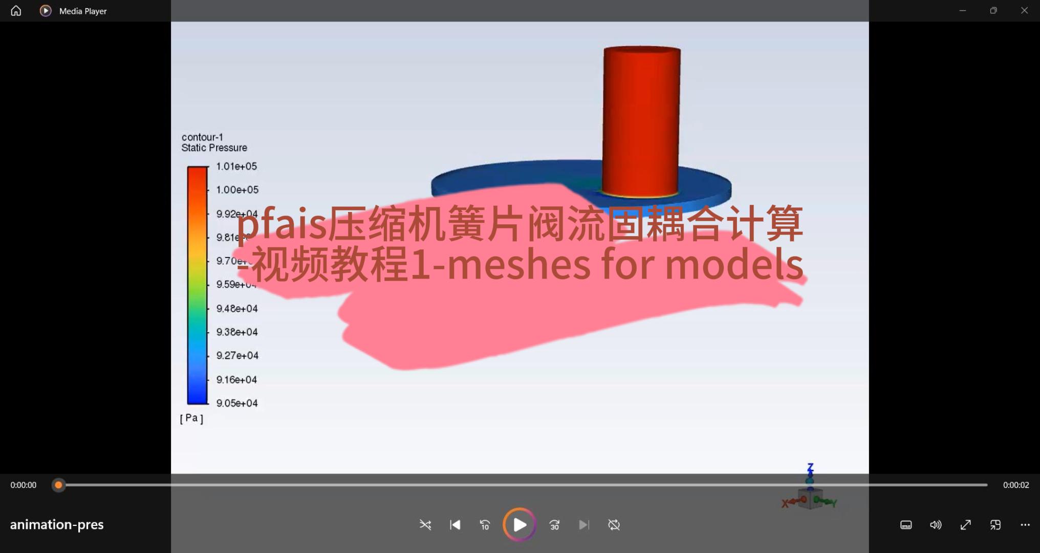 pfais压缩机簧片流固耦合计算-视频教程1-meshes for models      转载