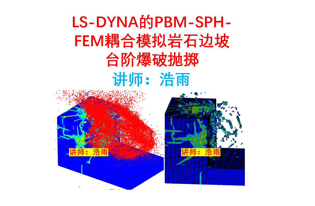 LS-DYNA的PBM-SPH-FEM耦合模拟边坡爆破岩块抛掷