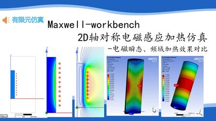 Maxwell-workbench 2D轴对称电磁感应加热仿真