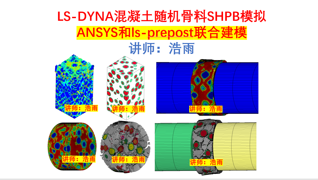 LS-DYNA混凝土随机骨料细观模型SHPB模拟（ANSYS Ls-prepost六面体建模）